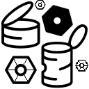 icone dechets metalliques divers en melange